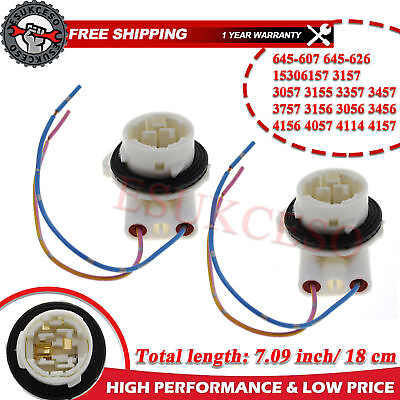 #ad New For GM Light Socket 2 Wire Harness for 4157 3157 Bulbs Replacement 2pcs $7.89