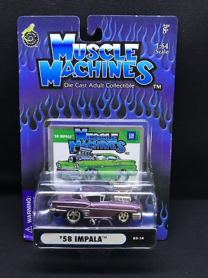 #ad Muscle Machines 1958 Impala purple Collectable Scale 1:64 AU $51.99