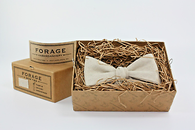 #ad Forage Haberdashery Bow Tie Beige Sand color fits neck sizes 14 18 $23.99