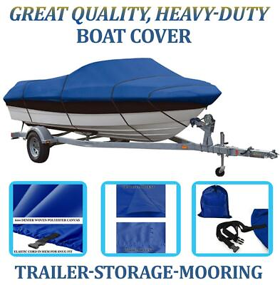#ad BLUE BOAT COVER FITS SEA RAY 210 BOW RIDER 1996 $174.95