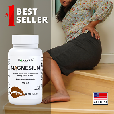 #ad MAGNESIUM Muscle amp; Nerve Function Bone Health High Absorption 60 Tab $12.98