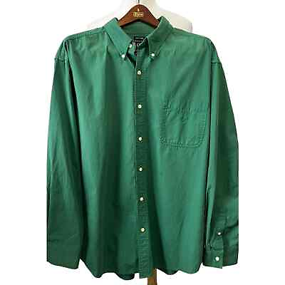 #ad Chaps Easy Care Mens Size 2XL Shirt Long Sleeve Button Front Irish Green XXL $8.00