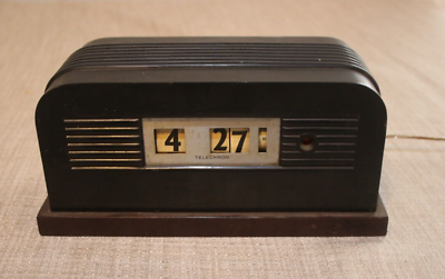 #ad Art Deco Vintage Telechron Electric Clock Model 8B11 Works $110.00