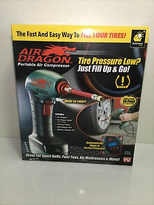 #ad AIR DRAGON Portable Air Compressor Tires Balls Toys Air Mattresses TV $28.99