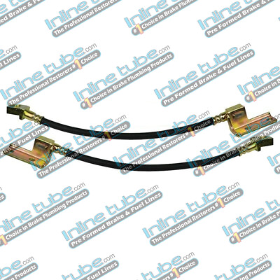#ad 68 70 Ford Mustang Gt Shelby Front Rt Lt Disc Brake Rubber Flex Hose Line Pair $61.75