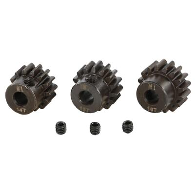 #ad 3pcs Black Motor Pinion Gears 5mm Shaft M1 14T 15T 16T for RC Car 1:8 Parts $11.51