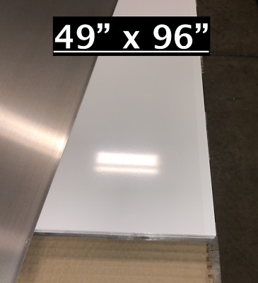 #ad #ad 49quot; x 96quot; White Aluminum Sheet Flat .030” Thick Cargo Trailer Repair etc. $238.50