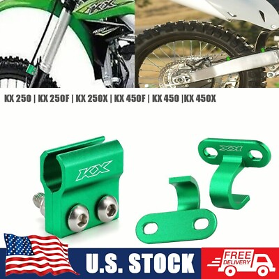 #ad For KAWASAKI KX250F KX 450F KX 250 X Front Rear Brake Hose Guide Clamps Holder $16.35