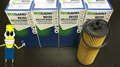 #ad Premium Oil Filter for Jeep Grand Cherokee w 3.6L Engine 2011 2012 2013 Pack 4 $28.99