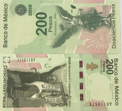 #ad Mexico 200 Pesos 2008 Commemorative P 129 UNC $49.99