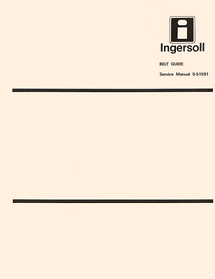 #ad Case Ingersoll Belt Guide Service Manual $12.28