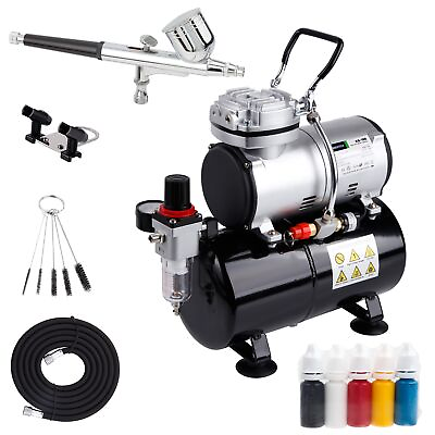 #ad #ad Airbrush Kit With Compressor AS 186K With Airbrush Gun Air Hose Cleaning br $142.20