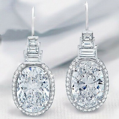 #ad Fashion Party Jewelry 925 Silver Filled Drop Earring Cubic Zircon Women C $3.10