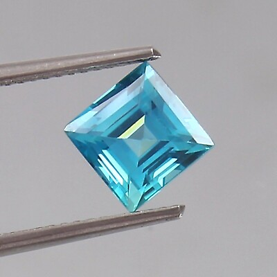 #ad AAA Natural Blue Green Ceylon Parti Sapphire Loose Square Gemstone Cut 2.50 CT $59.26