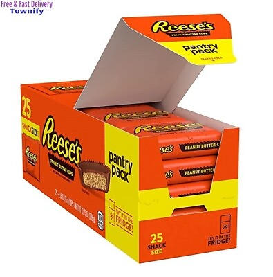 #ad REESE#x27;S Milk Chocolate Peanut Butter Cups Snack Size Candy Gluten Free Indivi $15.99