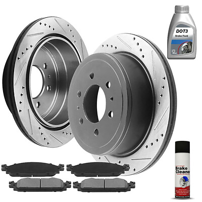 #ad Brake Rotor with 6 Lugs Rear For Ford F150 Lincoln Mark LT Brake Disc TX D26 $141.42