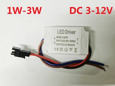 #ad LED Driver Power Supply Transformer AC 85V 265V DC 3V 12V 3W DIY LED Panel Light $1.99