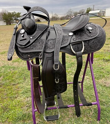 #ad Western Argentinian Leather Horse Pleasure Trail Saddle Free Tack set amp; Shipping $399.99