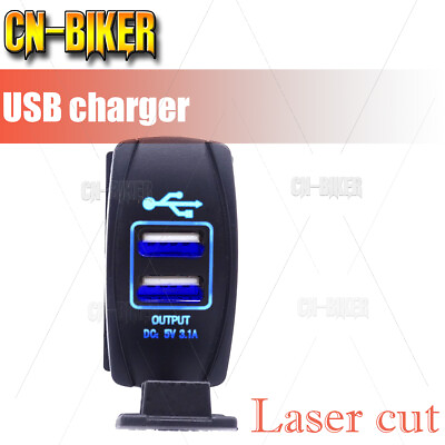 #ad Dual USB Power Charger Socket 12V Rocker Switch For Polaris Honda Yamaha UTV ATV $9.95