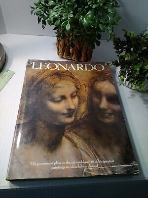 #ad Vintage LEONARDO 48 Of His Greatest Paintings In Color Fully Explained Book $129.99