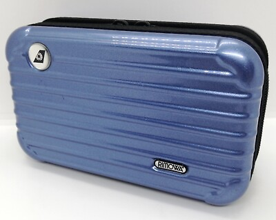 #ad Rimowa EVA Air First Class Travel Pouch Hard Case light blue Color $62.00