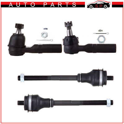#ad 4pcs New Front Inner Outer Tie Rods For 1997 1998 1999 Dodge Dakota Durango 4WD $43.05