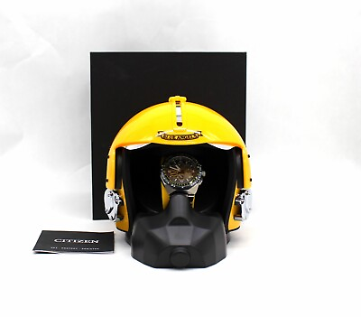 #ad Citizen JY8128 56L Promaster Blue Angels Skyhawk Eco Drive Watch W Helmet Box $854.95