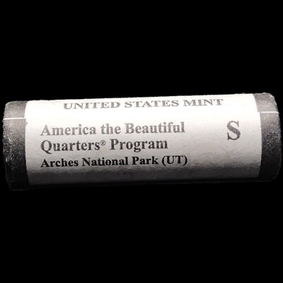 #ad 2014 S Arches Nat#x27;l Park America the Beautiful Quarter Roll US Mint UNC UT $25.00