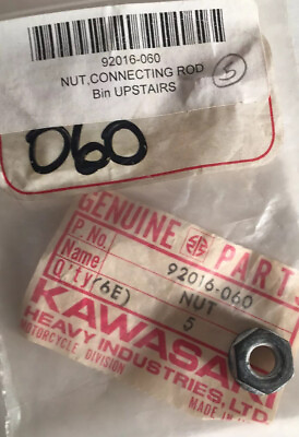 #ad Genuine Kawasaki NOS 92016 060 Connecting Rod Nut 1977 1993 Zephyr KZ GPz SR $4.21