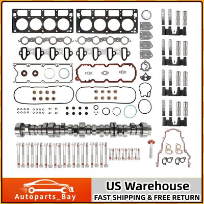 #ad Fits GM Chevy 5.3L AFM Replacement Kit Gaskets Lifters Trays Camshaft Head Bolts $499.95