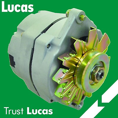 #ad #ad LUCAS ALTERNATOR REPLACES DELCO 10SI 1 WIRE INSTALL 65 AMP V BELT PULLEY $54.99