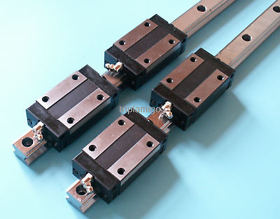 #ad 20 915mm 36quot; inch Linear Guideway Rail 4x Square type carriage bearing block CNC $205.00