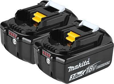 #ad #ad New Makita BL1830B 18v LXT Lithium Ion 3.0Ah Battery Two Pack Batteries Only $133.00