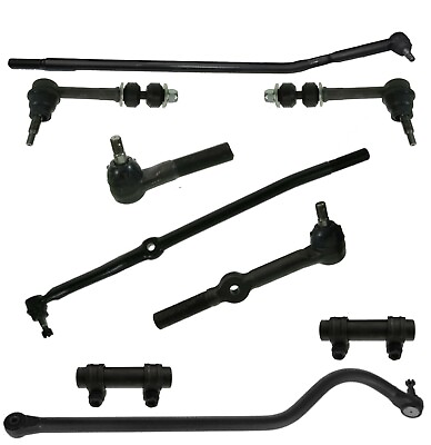 #ad 9Pc Front Drag Link Tie Ends Sway Bar Track Bar for Dodge Ram 3500 2500 4Wd $169.62