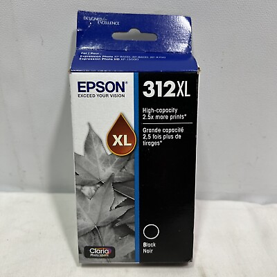 #ad Genuine Epson 312XL High Capacity Black Ink Cartridge BB 01 2026 NEW SEALED $19.99
