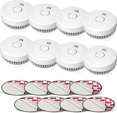 #ad Ecoey Smoke Detector Smoke Alarm With Built in 9v Battery Low Battery Reminder $62.99