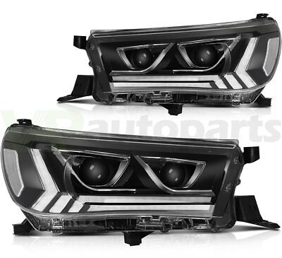 #ad Headlights For 2015 up Toyota Hilux Front Lamp W Sequential Turn Signal $281.99