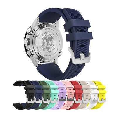 #ad For Citizen Eco Drive Watch Band 22mm Quick Release Rugged Silicone Wrist Strap $8.99