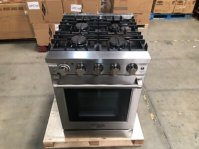 #ad 24 in. Gas Range 4 Burners Stainless Steel OPEN BOX COSMETIC IMPERFECTIONS $599.99