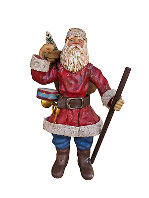#ad Vintage Kurt S. Adler Inc Santa#x27;s World Fabric Mache Old World Santa Handmade $29.99