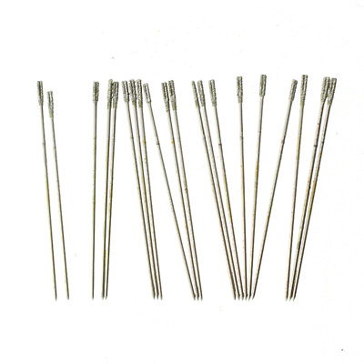#ad 20Pcs 1 mm Diamond Coated Lapidary Drill Hole Needle Solid Bits 6# for Jewelry $14.90