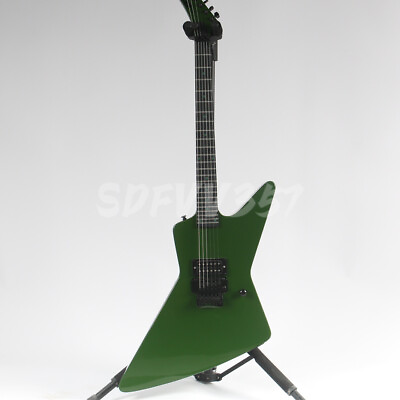 #ad Green Explorer Electric Guitar Floyd Rose Bridge Mahogany Body 24Frets Fast Ship $240.00