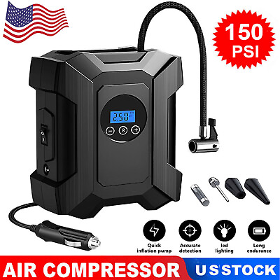 #ad #ad 150PSI Car Air Tire Pump Inflator Portable Compressor Digital Electric Auto 12V $17.59