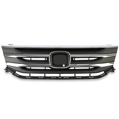 #ad Front Black Grill Grille w Chrome Molding Trim For Honda Odyssey 2011 2013 $76.50