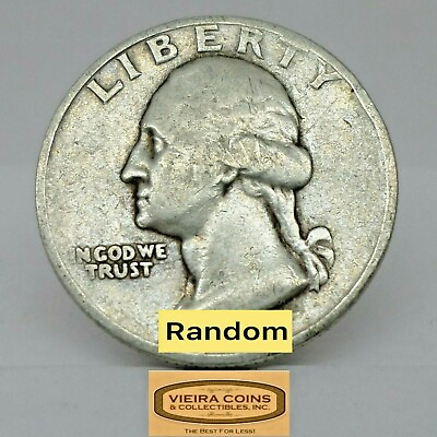 #ad 1940 S Washington Silver Quarter Average Circulated 90% Silver #F33 $8.99