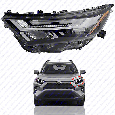 #ad For 2022 2024 Toyota RAV4 LED Headlight Chrome Left Driver North America Build $259.95