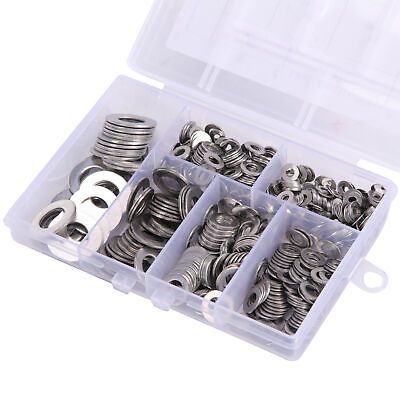 #ad #ad 660 Pieces of 304 Stainless Steel Washers Flat Washer Assortment Set Kit 6 Sizes $8.03