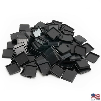 #ad #ad Pack of 100 25 mm Plastic Square Bases Miniature Wargames Table Top gaming $8.98