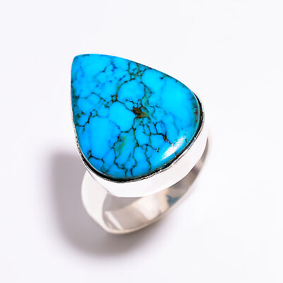 #ad Magnesite Turquoise Ethnic Style Handmade 925 Sterling Silver Ring 8 US GSR 218 $14.78