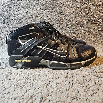 #ad Nike Air Dual D Dirk Nowitzki Mens Size 13 Shoes Hi Black Basketball Sneakers $69.99